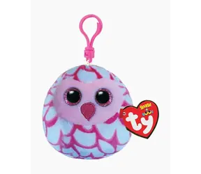 TY Squishy Pinky plyšová sova růžová / 8,5 cm