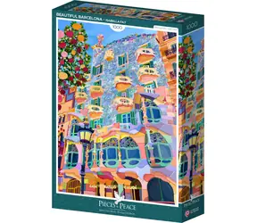 PIECES & PEACE Puzzle Nádherná Barcelona / 1000 dílků / 47,8 x 69 cm