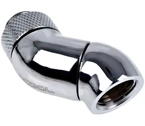 Alphacool Eiszapfen chromová / Úhlový adaptér 45° / G1/4 AG na G1/4 IG / otočný