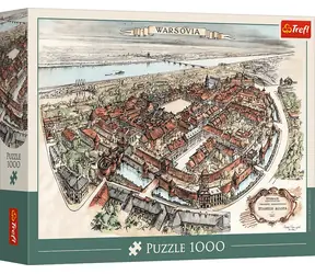 TREFL Puzzle Projekt rekonstrukce Starého Města, 1951 Varšava / 1000 dílků / 68 x 48 cm