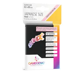 GAMEGENIC Obaly na karty PRIME černá / 62x89 mm / Japonská velikost / 60 ks