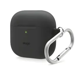 Elago Airpods 4 Silicone Hang Case černá / Pouzdro / silikonové / s karabinou / pro Apple AirPods 4