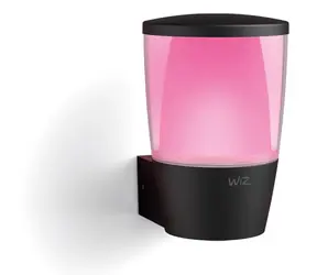WiZ Elpas černé / Venkovní nástěnné svítidlo / LED / Wi-Fi / RGB / IP44 / 8,5W / 650lm / 2700-5000K