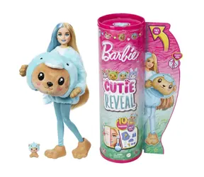 MATTEL BARBIE Cutie Reveal medvídek v kostýmu delfína modrá / Panenka / od 3 let
