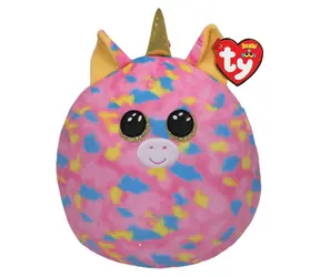 TY Plyšový jednorožec Fantasia vícebarevný / Squishy / 22 cm