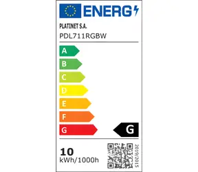 Platinet PDL711RGBW bílá / LED lampička / 6 W / 300 lm / 3000-6500 K / Qi nabíjení / RGB / hodiny