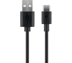 Goobay 45735 černá / Nabíjecí a synchronizační kabel / USB-C / 1 m