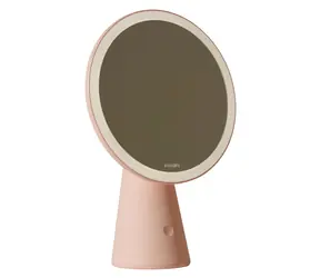 Philips Mirror růžová / Stolní lampička se zrcadlem / USB / 3000-5000K / 60lm