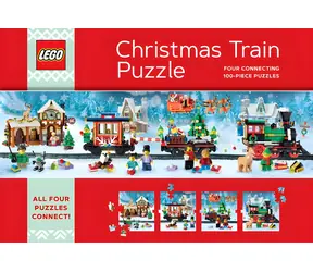 CHRONICLE BOOKS Puzzle LEGO Vánoční vlak / 4x100 dílků / od 7 let