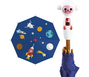 VILAC Deštník Kosmonaut modrá / kovová konstrukce, dřevěná rukojeť / design Ingela P. Arrhenius / od 3 let