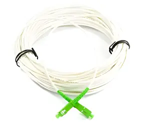 OEM Bílá / Optický patchkabel / SC/APC-SC/APC / 9/125um SM OS2 / 10m / Simplex / Armovaný 3mm LSZH