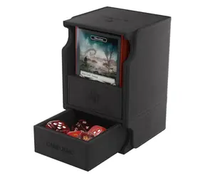 GAMEGENIC Box na karty Watchtower 100+ XL černá / Kapacita 100 karet v dvojobalech / Přihrádka na příslušenství