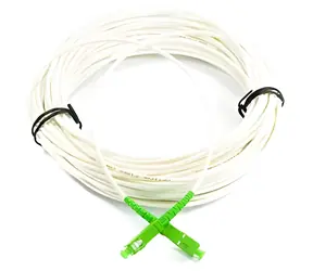 OEM SC/APC-SC/APC 15m bílý / Optický patch kabel / Simplex / SM 9/125 / armovaný / LSZH / 3 mm