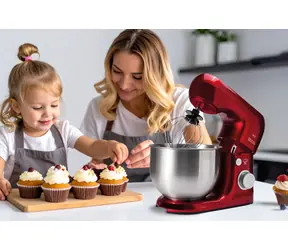 Eldom WRK1250 Chef červená / Kuchyňský robot / 800 W / 5 l nerezová mísa / 8 rychlostí