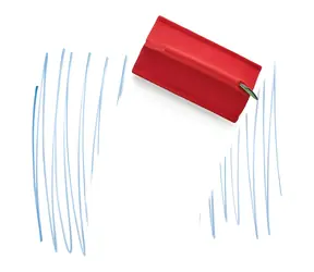 Magnetoplan magnetoWipe ecoAware červená / Magnetická stěrka / rPET plsť / Neodymové magnety