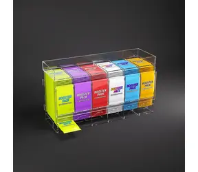GAMEGENIC Booster Dispenser / 6 přihrádek / akryl / uzamykatelný