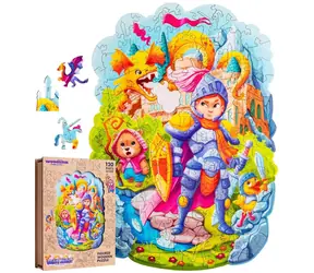 PUZZLER Puzzle Statečný rytíř / Dřevěné / 120 dílků / od 7 let