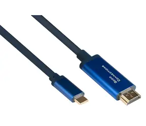 Good Connections SmartFLEX USB-C - HDMI modrá / Kabel / HDMI 2.0b / 4K UHD 60Hz / 3 m
