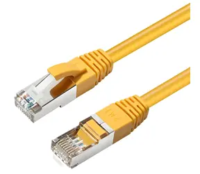 MicroConnect Síťový kabel CAT6A S/FTP 10m žlutá / Síťový kabel / RJ-45 / LSZH / PoE