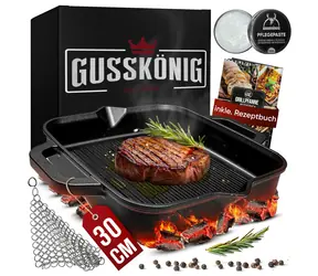 GUSSKÖNIG Grilovací pánev 30 cm / Grilovací pánev / Litina / Indukce / do 300°C