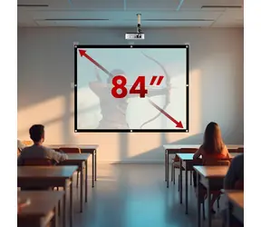 84" Maclean MC-166 / Promítací plátno / 175x131 cm / 4:3 / volně stojící i závěsné