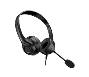 Genius HS-235U AI černá / Sluchátka / Mikrofon / USB-A/C / Copilot AI