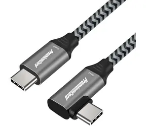 PremiumCord USB-C zahnutý černá / Datový kabel / USB 3.2 Gen 2x2 / 20 Gbit/s / 100 W / 0,5 m