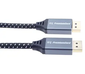 PremiumCord kabel DisplayPort 1.4 / kovové zlacené konektory / 1,5 m