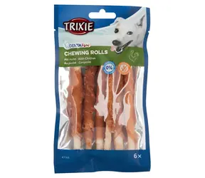 TRIXIE DENTAfun tyčinka svázaná kuřecím masem 12 cm / Dentální pamlsek / 6 ks / 70 g