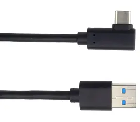 PremiumCord Kabel USB-C 90° - USB 3.0 A černý / Kabel / USB 3.0 / 2 m