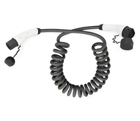 Digitus DK-1P32-S-100 / Nabíjecí kabel / Typ 2 - Typ 2 / spirálový / 10 m / IP55