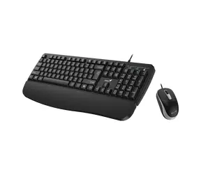 GENIUS KM-123 černá / Drátový set klávesnice a myši / USB / CZ+SK layout