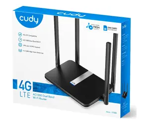 Cudy LT500 černá / Router / 4G LTE / 1x WAN + 3x LAN RJ45 100Mbps / 2.4 GHz 300Mbps / 5 GHz 867Mbps