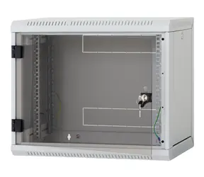Triton RUA-06-AS6-BAX-A1 / Nástěnný rozvaděč / 6U / 600x595 mm / skleněné dveře / odnímatelné bočnice / černý