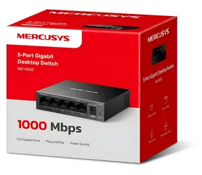 Mercusys MS105GS / Switch / 5x Gigabit / Desktop / Bez ventilátoru