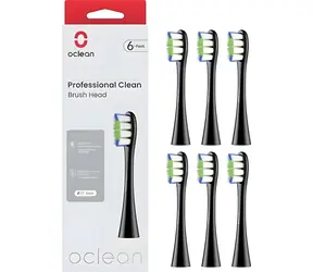 Oclean Professional Clean Brush head P1C5 černá (6ks) / Náhradní hlavice / sonické kartáčky Oclean / medium
