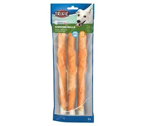TRIXIE DENTAfun tyčinka svázaná kuřecím masem 28 cm / Dentální pamlsek / 3 ks / 250 g