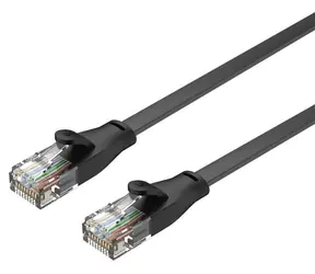 Unitek Cat 6 UTP plochý ethernet kabel černá / Ethernetový kabel / 3 m / Cat6 / RJ-45