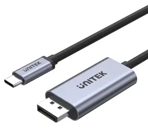 Unitek V1409A černá, šedá / Kabel USB-C - DisplayPort / 2 m / DP 1.2