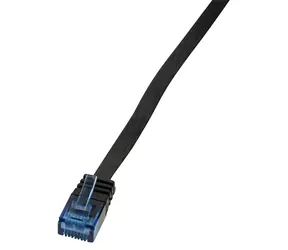 LogiLink SlimLine černá / Síťový kabel / Cat6 / U/UTP / 7,5 m / plochý