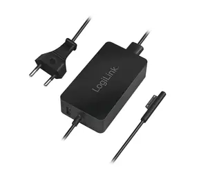 LogiLink 44W adaptér pro Microsoft Surface / Napájecí adaptér / 44 W / 2 výstupy / USB-A + Surface konektor