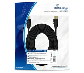 MediaRange HDMI 10 m černá / Kabel HDMI / HDMI 1.4 / 10,2 Gbit/s / Ethernet / pozlacené konektory