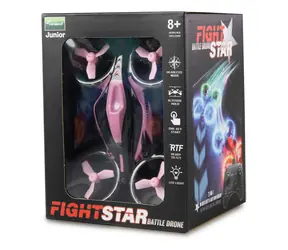 AMEWI Dron FightStar RTF růžová / 2v1 jízda a let / IR battle funkce / 2,4 GHz / výdrž letu 8 min