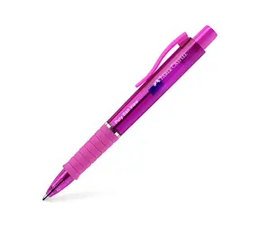 FABER-CASTELL Kuličkové pero Poly Ball View fuchsiová / Stopa XB (1,0 mm) / Modrý inkoust / Vyměnitelná náplň