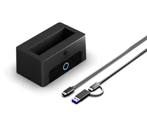 Icy Box Spade Dock 1123 černá / Dokovací stanice pro HDD a SSD / M.2, 2.5", 3.5" / USB-C / 10 Gbit/s