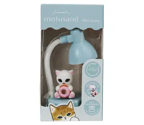 BLUESKY Mofusand mini lampička kočka / Stolní lampa / USB nabíjení / cca 10 h svícení