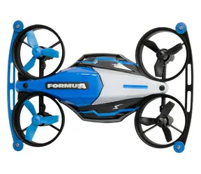 AMEWI Dron DRE FormulA Track Race modrá / RC auto a dron 2v1 / závodní dráha 24 dílků / RTR / 2.4GHz / 8+