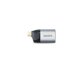 Dicota USB-C na Ethernet mini adaptér stříbrná / Adaptér / RJ-45 / USB-C PD 100W / 1 Gbit/s
