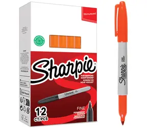 Sharpie Fine oranžová / Popisovač permanentní / kulatý hrot F / 12ks