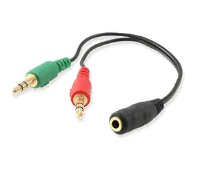 Equip Audio rozdvojka 3,5mm černá / Rozdvojka / Jack 3,5mm - 2x Jack 3,5mm / 13 cm